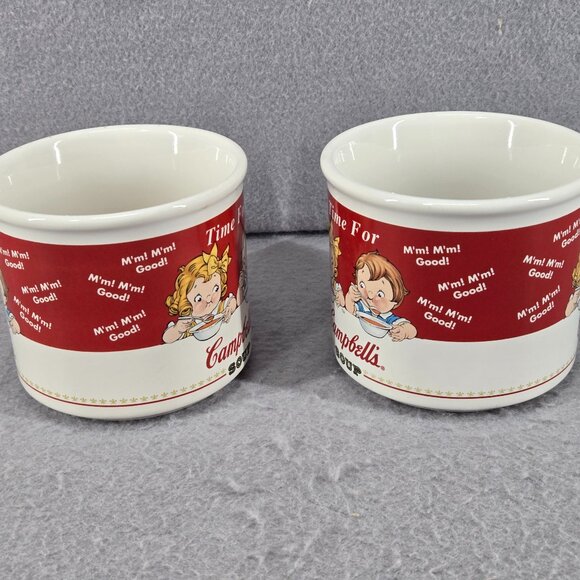 Vintage 1998 Time For Campbell's Soup, 14 oz Coffee Mugs, Set Of 2 - Picture 2 of 8
